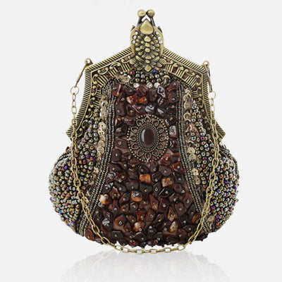 Mini Evening Bag Vintage Embroidery Beaded Bag For Women