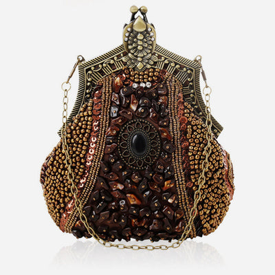 Mini Evening Bag Vintage Embroidery Beaded Bag For Women