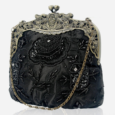 Sequin Evening Bag Flowers Embroideried Elegant Clutch For Women