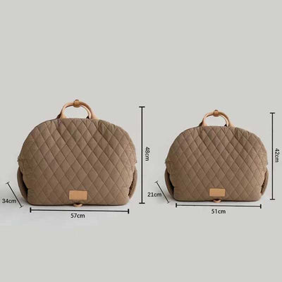 Waterproof Down Pet Carrier Detachable Car Use Travel Tote