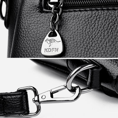 Quilted Crossbody Bag For Women Triple Compartment Shoulder Purse