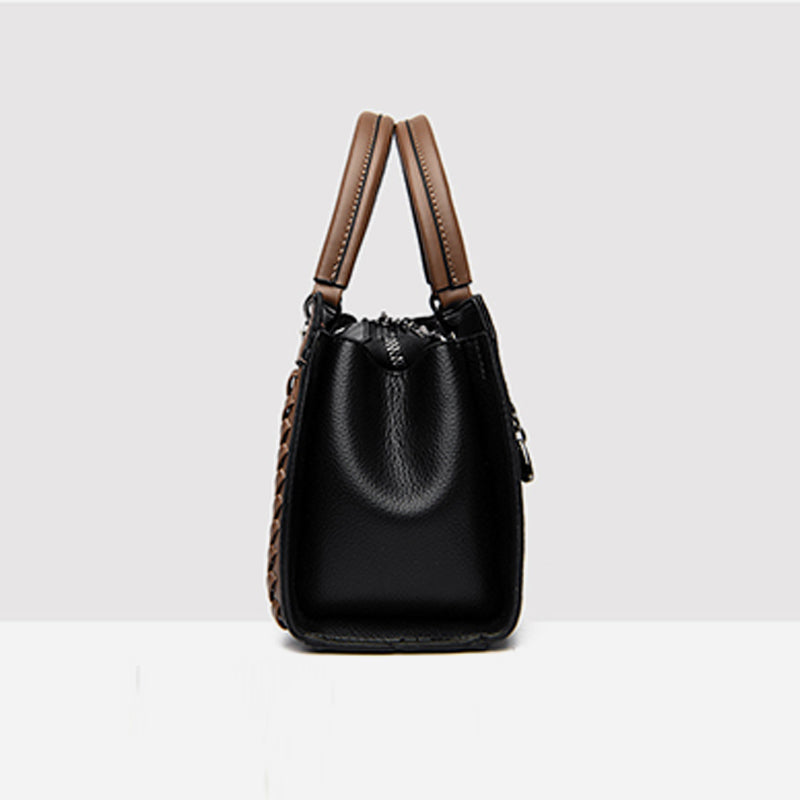 Horizontal Top Handle Bag Twist Stripe Cute Crossbody Bag