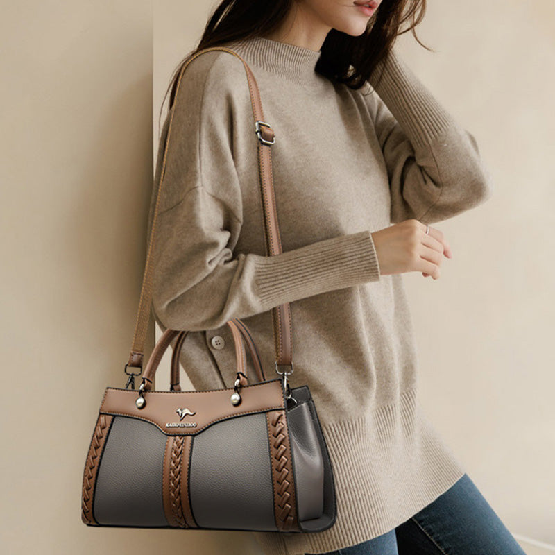 Horizontal Top Handle Bag Twist Stripe Cute Crossbody Bag