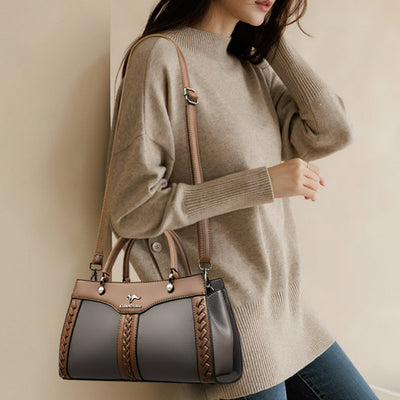 Horizontal Top Handle Bag Twist Stripe Cute Crossbody Bag