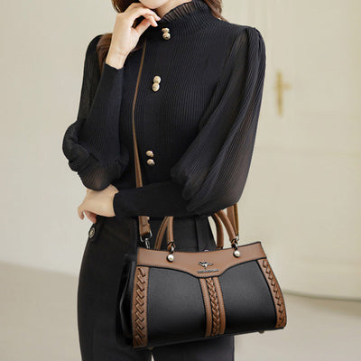 Horizontal Top Handle Bag Twist Stripe Cute Crossbody Bag