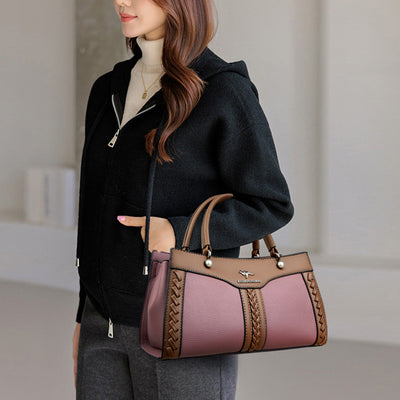 Horizontal Top Handle Bag Twist Stripe Cute Crossbody Bag