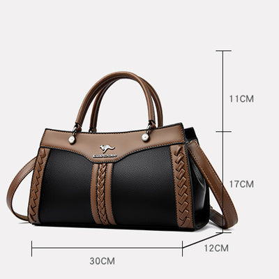 Horizontal Top Handle Bag Twist Stripe Cute Crossbody Bag