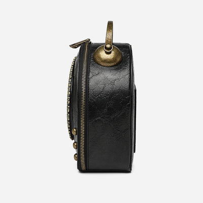 Top Handle Bag For Women Floral Clock Retro Crossbody Bag