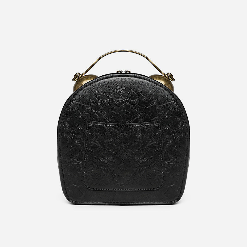 Top Handle Bag For Women Floral Clock Retro Crossbody Bag