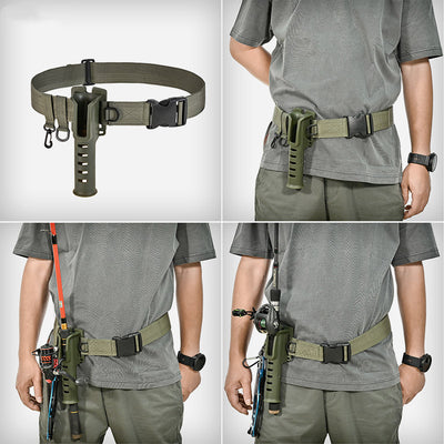 Belt Fishing Bag For Outdoor Adjustable Waist Rod Holder