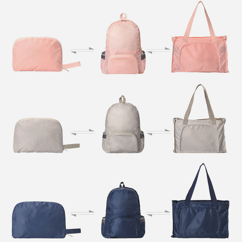 Dual Purpose Backpack Portable Lightweight Folding Travel School Bag