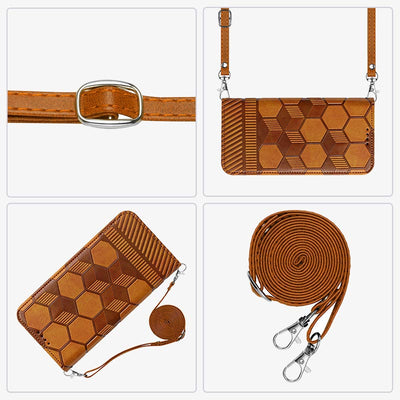 Crossbody Phone Case For Iphone Nest Pattern Protective Case