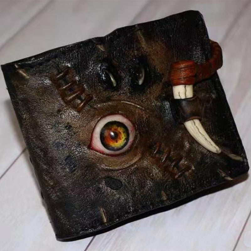 Funny Wallet Vivid Demon Eyes Leather Purse For Cosplay