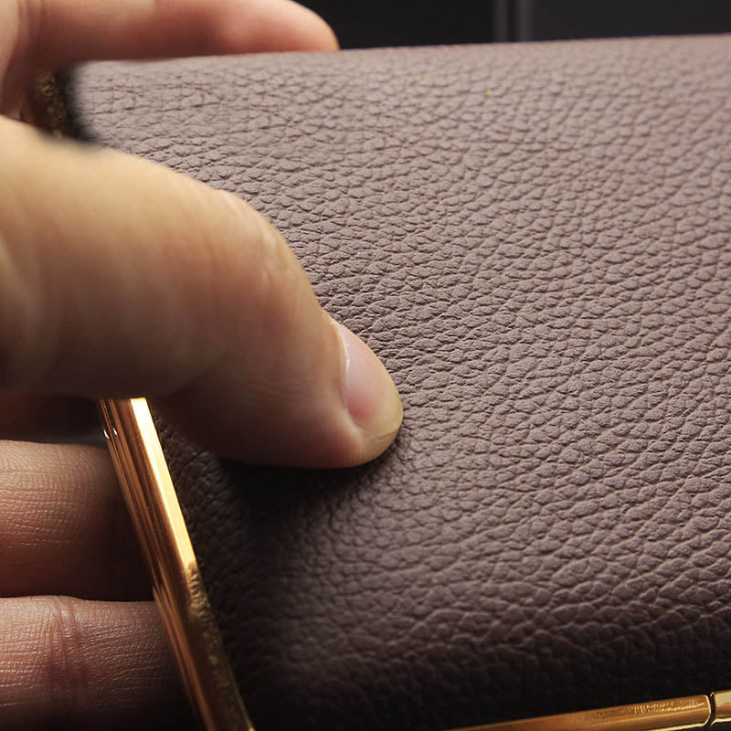 Stainless Leather Cigarette Case For Men Minimalist Solid Color Box
