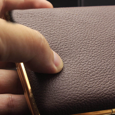 Stainless Leather Cigarette Case For Men Minimalist Solid Color Box