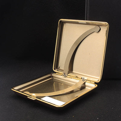 Stainless Leather Cigarette Case For Men Minimalist Solid Color Box