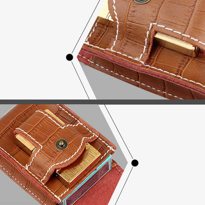 Portable Pouch For Men Outside Waistband Crocodile Print Cigarette Bag