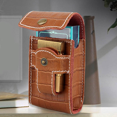 Portable Pouch For Men Outside Waistband Crocodile Print Cigarette Bag