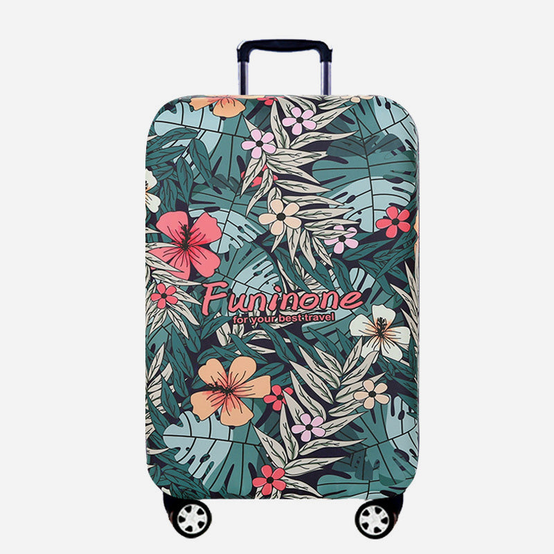Elastic Polyester Luggage Cover Thicken Floral Protective Cover For Travel