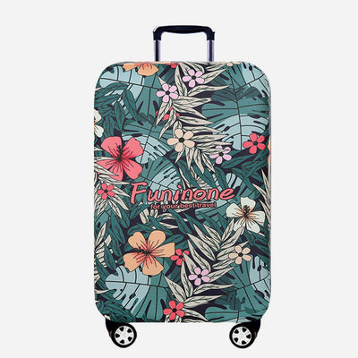 Elastic Polyester Luggage Cover Thicken Floral Protective Cover For Travel
