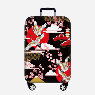 Elastic Polyester Luggage Cover Thicken Floral Protective Cover For Travel