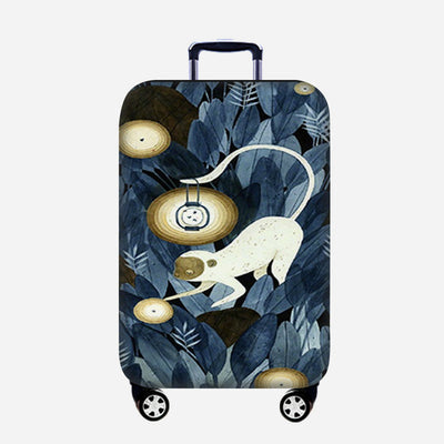 Elastic Polyester Luggage Cover Thicken Floral Protective Cover For Travel