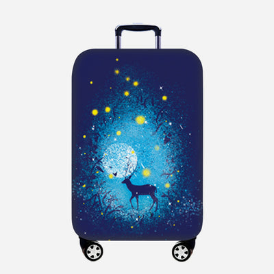 Elastic Polyester Luggage Cover Thicken Floral Protective Cover For Travel