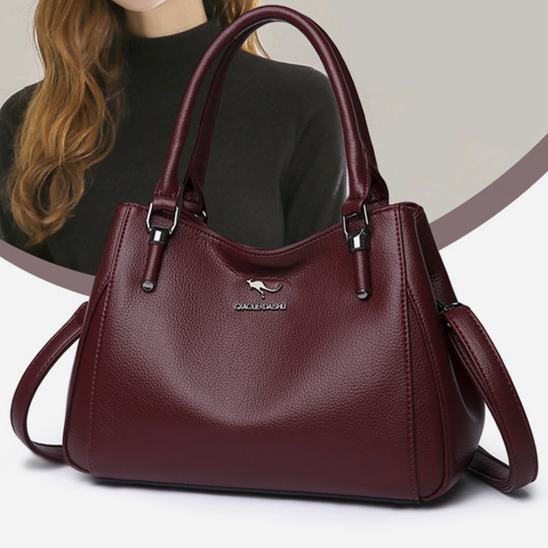 Minimalist Commuter Leather Hanbag For Women Business Crossbody Bag
