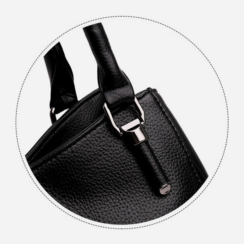 Minimalist Commuter Leather Hanbag For Women Business Crossbody Bag