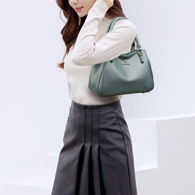 Minimalist Commuter Leather Hanbag For Women Business Crossbody Bag