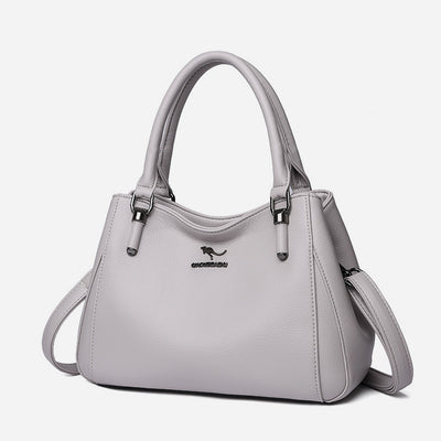 Minimalist Commuter Leather Hanbag For Women Business Crossbody Bag