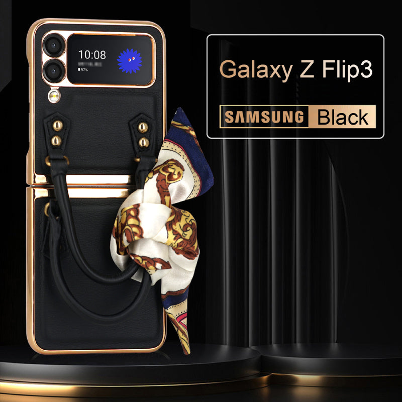 Z Flip 3/4/5/6 Case Plaid Folding Protective Phone Case