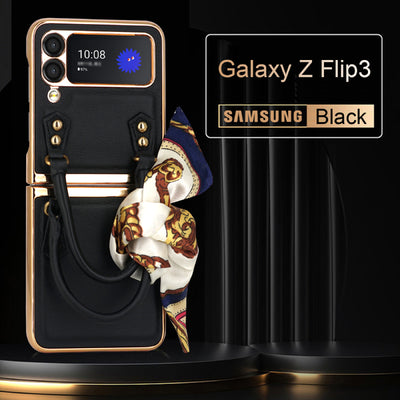 Z Flip 3/4/5/6 Case Plaid Folding Protective Phone Case