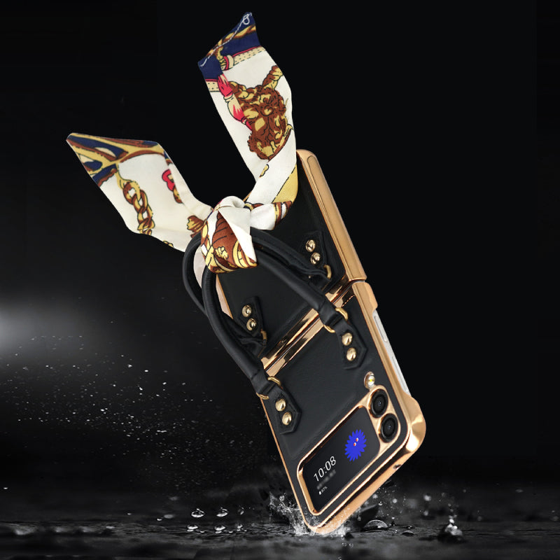 Z Flip 3/4/5/6 Case Plaid Folding Protective Phone Case
