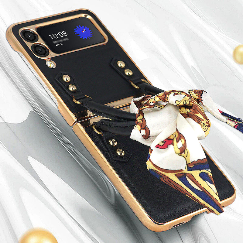 Z Flip 3/4/5/6 Case Plaid Folding Protective Phone Case