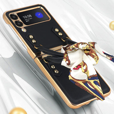 Z Flip 3/4/5/6 Case Plaid Folding Protective Phone Case