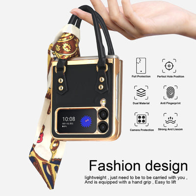 Z Flip 3/4/5/6 Case Plaid Folding Protective Phone Case