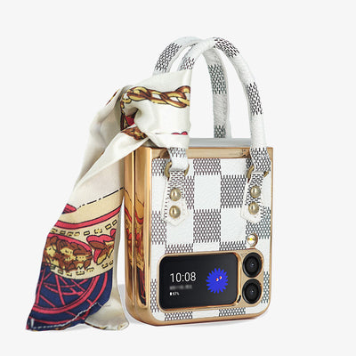 Z Flip 3/4/5/6 Case Plaid Folding Protective Phone Case