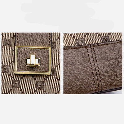 Splicing Pattern Bucket Bag For Women Soft Leather Crossbody Bag