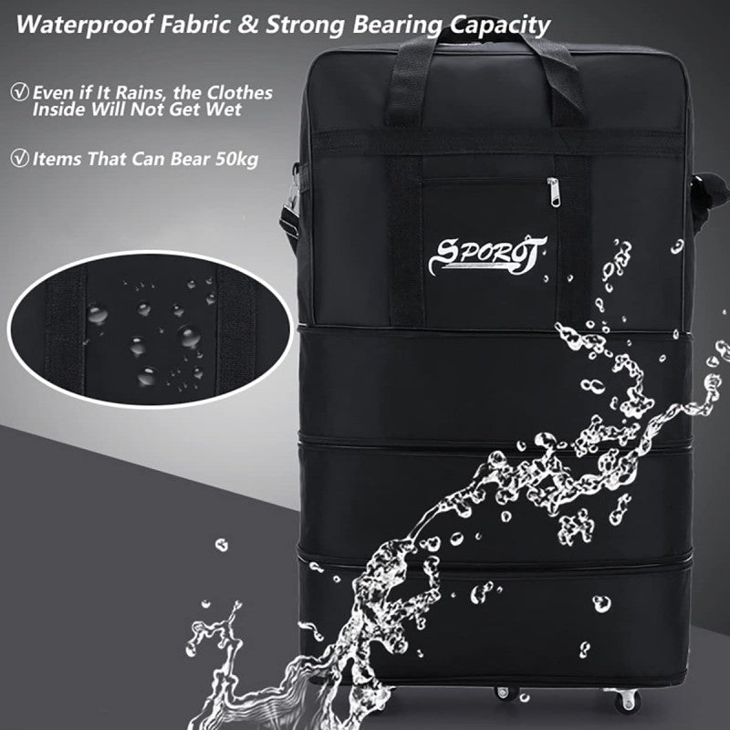 Expandable Spinner Wheel Travel Rolling Tote Luggage Bag Duffel Bag