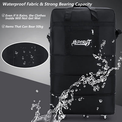 Expandable Spinner Wheel Travel Rolling Tote Luggage Bag Duffel Bag