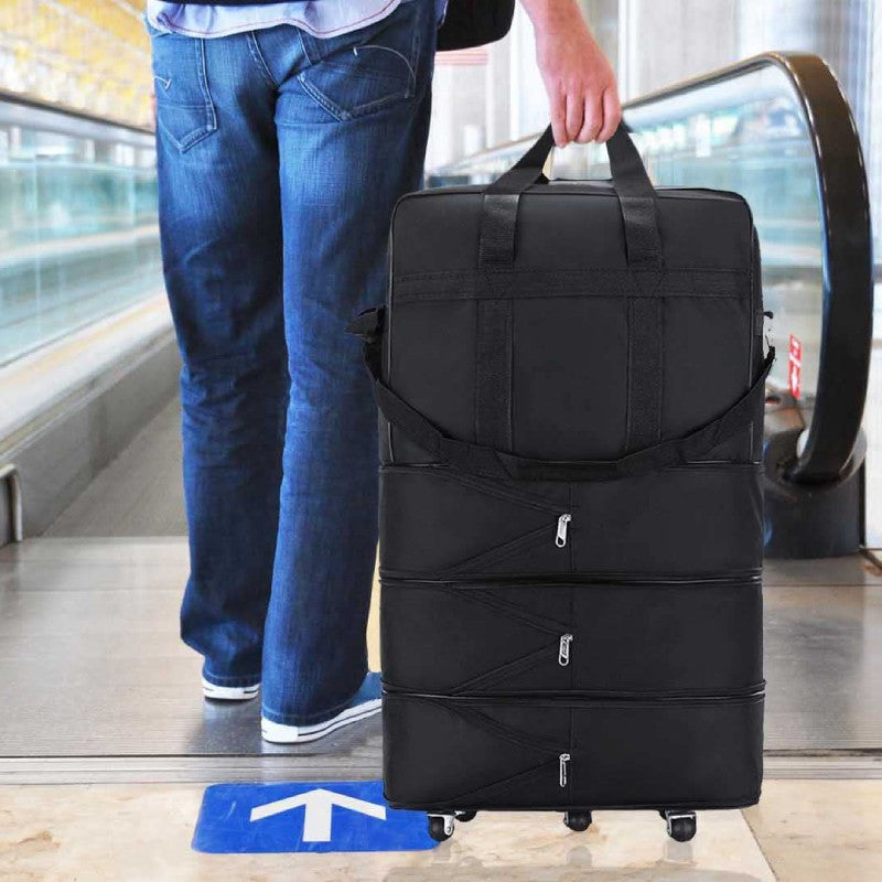 Expandable Spinner Wheel Travel Rolling Tote Luggage Bag Duffel Bag