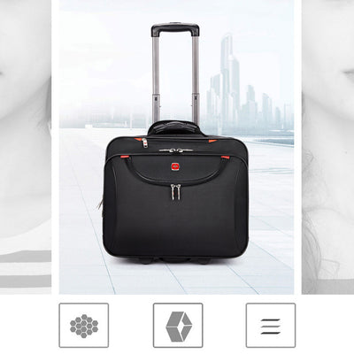 18 Inch Pull Rod Luggage Multiple Compartment Suitcase For Travel