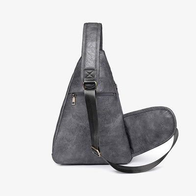 Large Leather Sling Bag For Women Weekender Minimalist Crossbody Bag