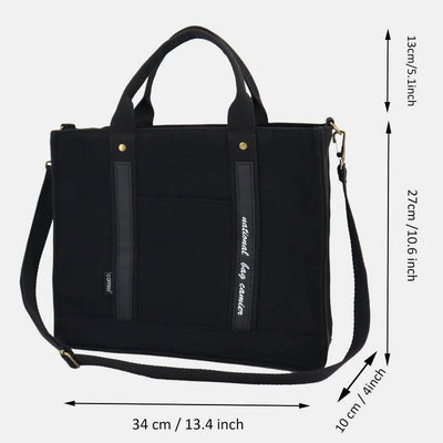 Laptop Tote Handbag Canvas Shoulder Bag Briefcase for Travel Office School