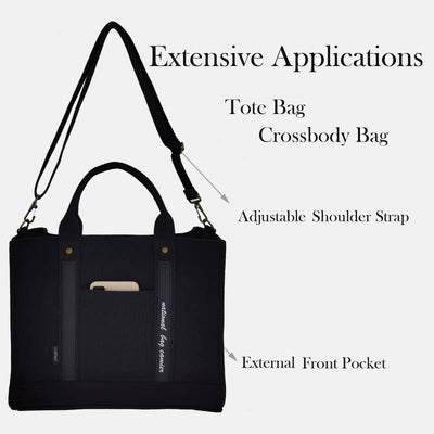 Laptop Tote Handbag Canvas Shoulder Bag Briefcase for Travel Office School