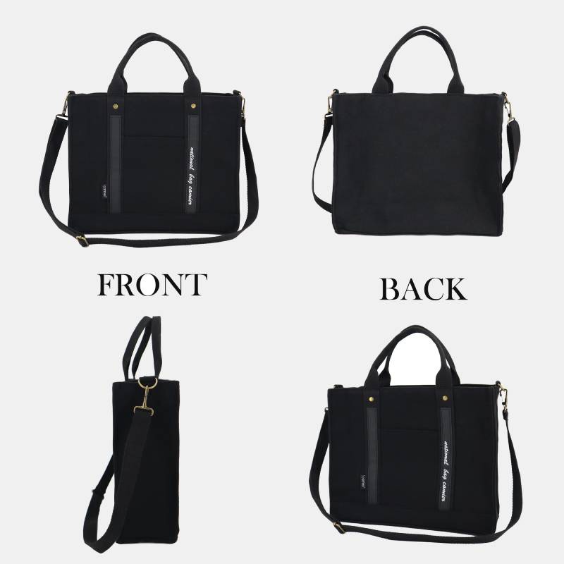 Laptop Tote Handbag Canvas Shoulder Bag Briefcase for Travel Office School
