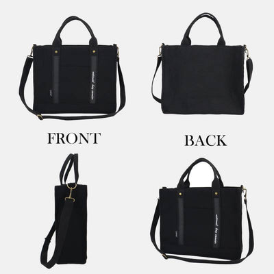 Laptop Tote Handbag Canvas Shoulder Bag Briefcase for Travel Office School