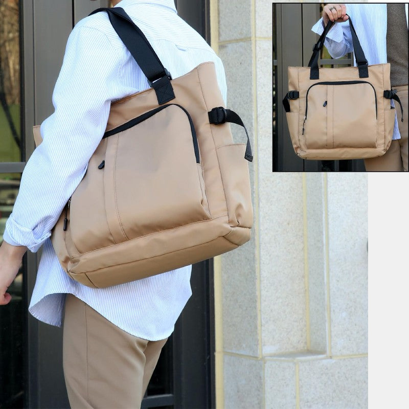 Tote Bag For Women Men Minimalist Casual Solid Color Storage Bag