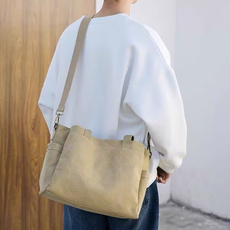 Triple Compartment Tote Travel Shopping Canvas Bags Purses